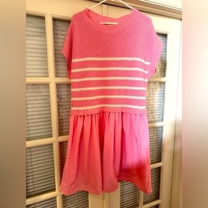 Pink sweater dress